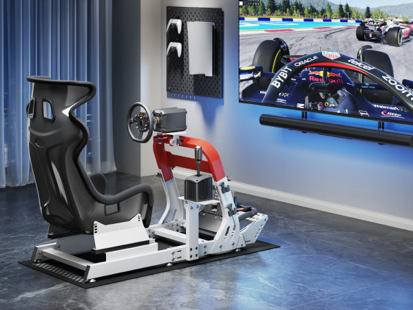 Premium Sim Racing Cockpit with Seat | GRS1008WH – ARES WING