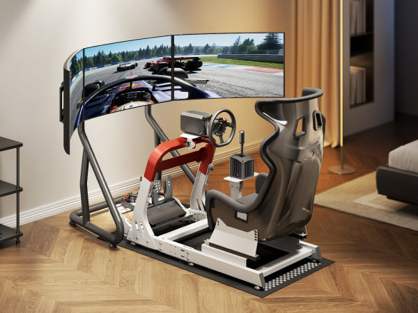 Premium Sim Racing Cockpit with Seat | GRS1008WH – ARES WING