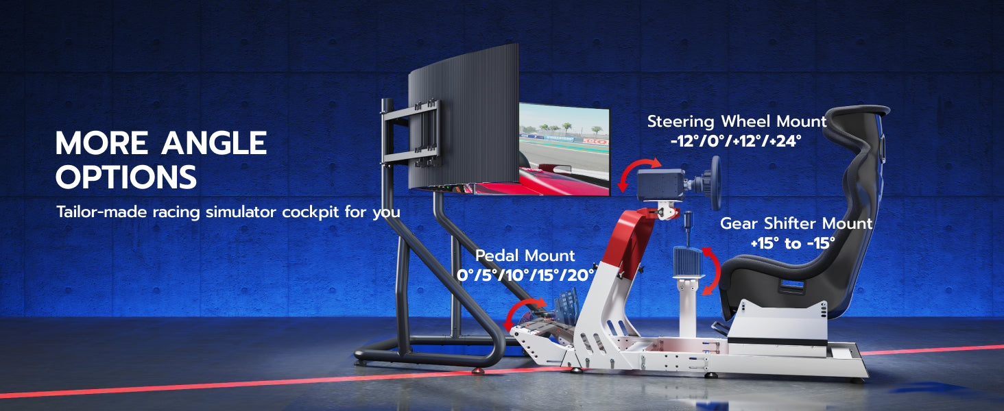 Premium Sim Racing Cockpit with Seat | GRS1008WH – ARES WING