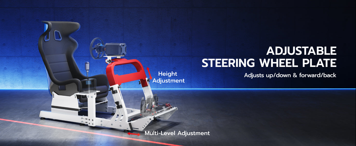 Premium Sim Racing Cockpit with Seat | GRS1008WH – ARES WING