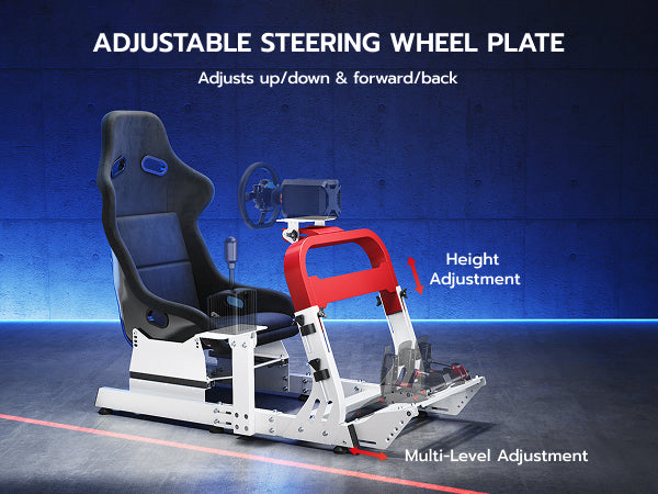 Classic Sim Racing Cockpit with Seat | GRS1010WH – ARES WING