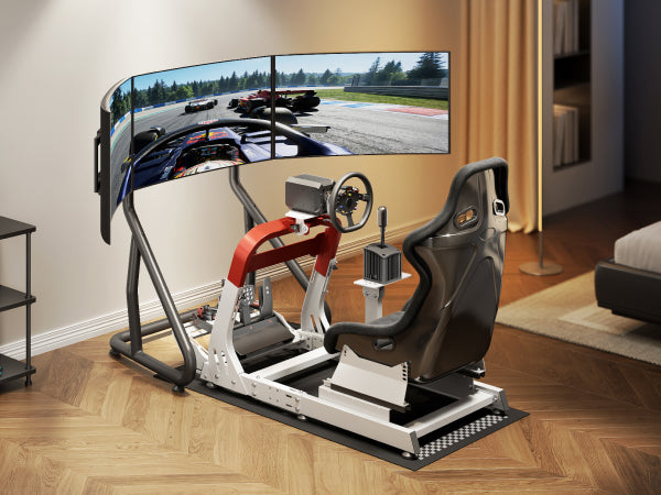 Classic Sim Racing Cockpit with Seat | GRS1010WH – ARES WING