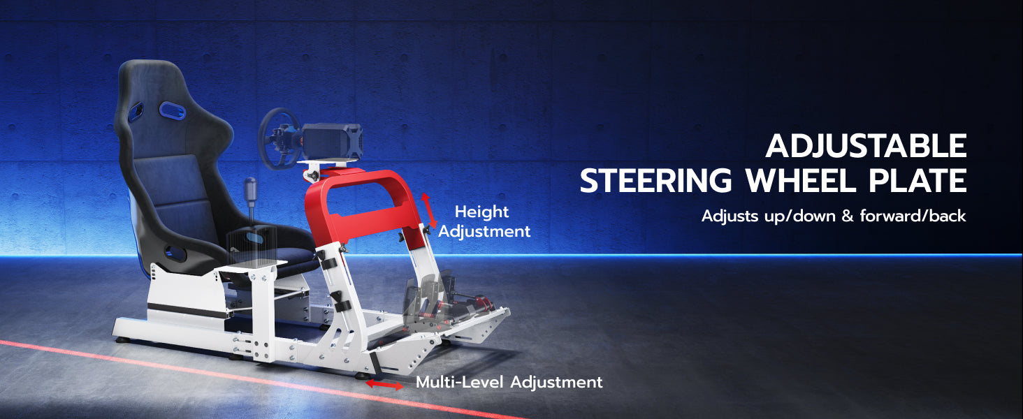 Classic Sim Racing Cockpit with Seat | GRS1010WH – ARES WING