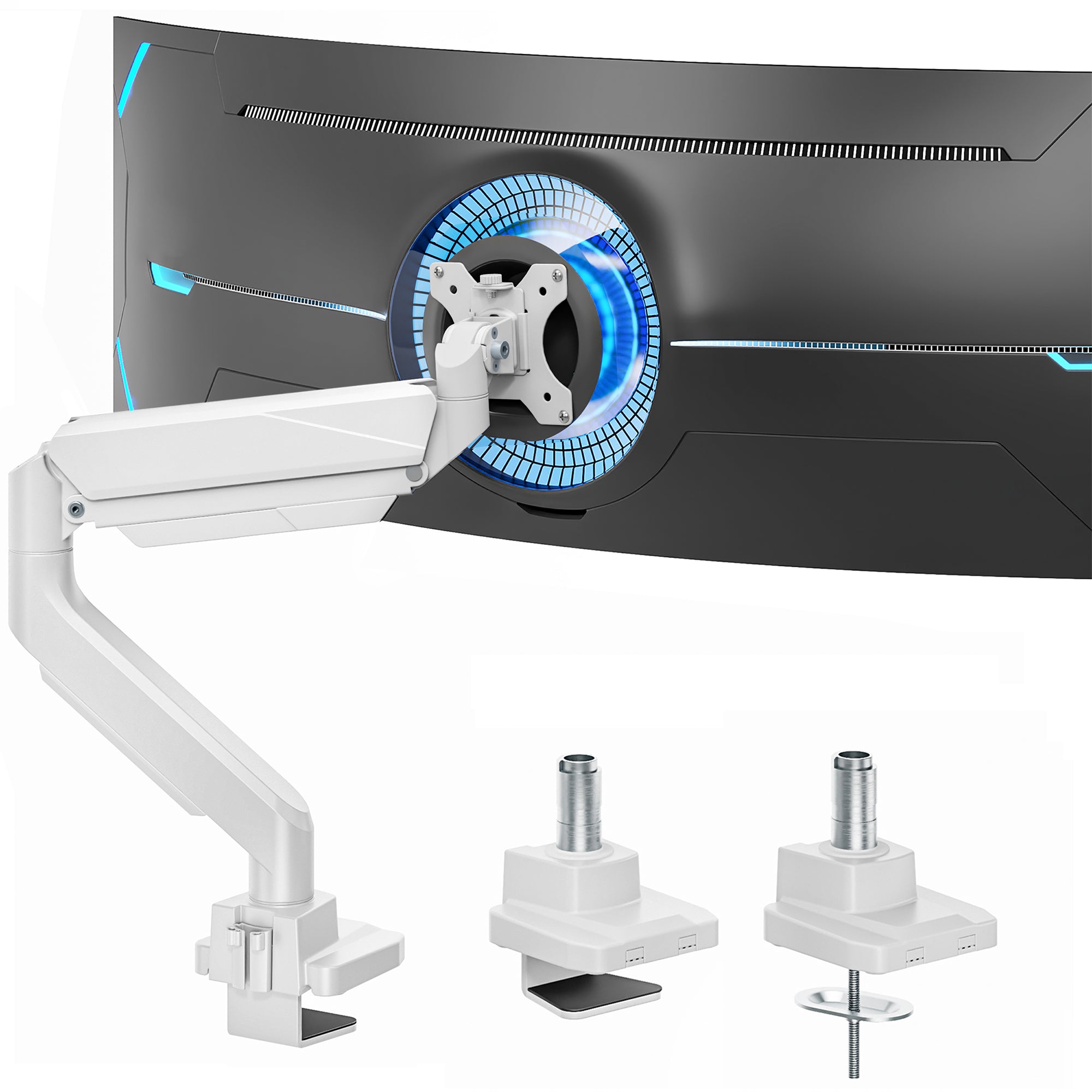 ARES WING | Heavy Duty Single Monitor Arm | GDT1007WH