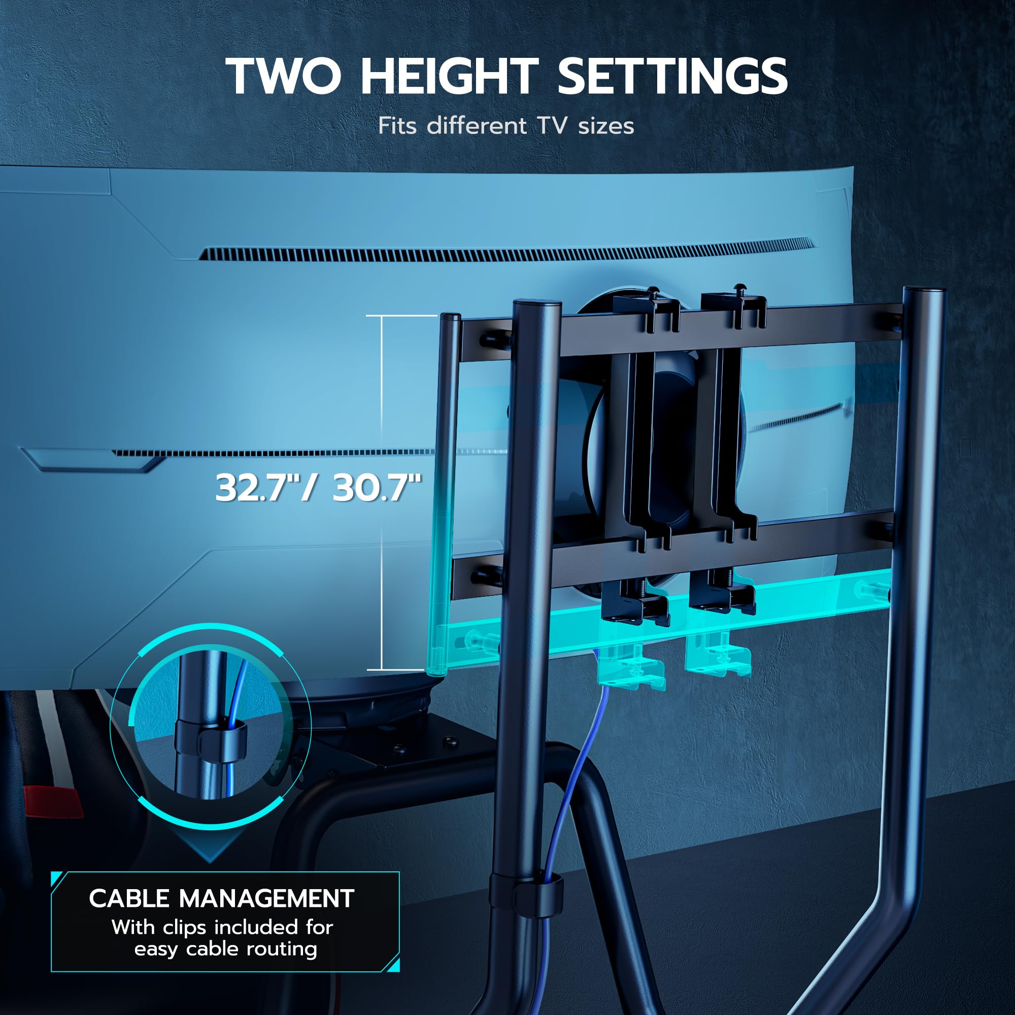 TV Mount Designed for Racing Simulator Cockpit ARES WING