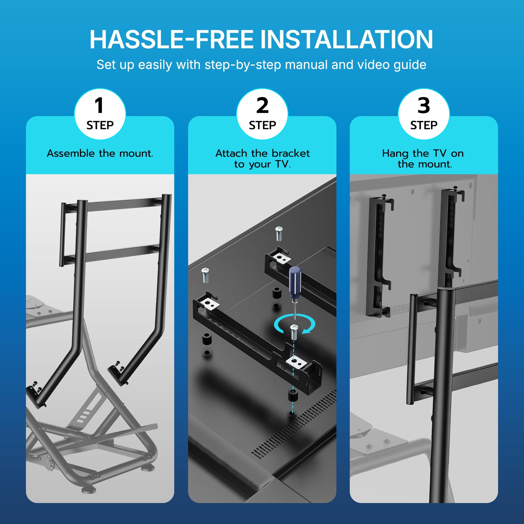TV Mount Designed for Racing Simulator Cockpit ARES WING
